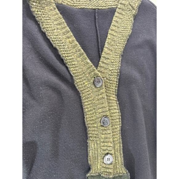 NO TAG- Wool Blend Mixed Materials Sweater Tulip Hem PLZ READ,FINAL SALE! Goth - Picture 8 of 14